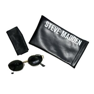 STEVE MADDEN "Mystie" Gold Sunglasses X17819 Pouch and Cleaning Cloth